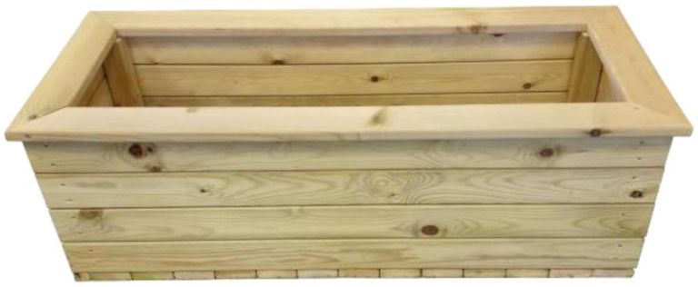 Deluxe Timber Wood Trough Garden Large Planter