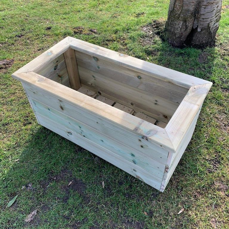 Timber Wood Trough Garden Planter