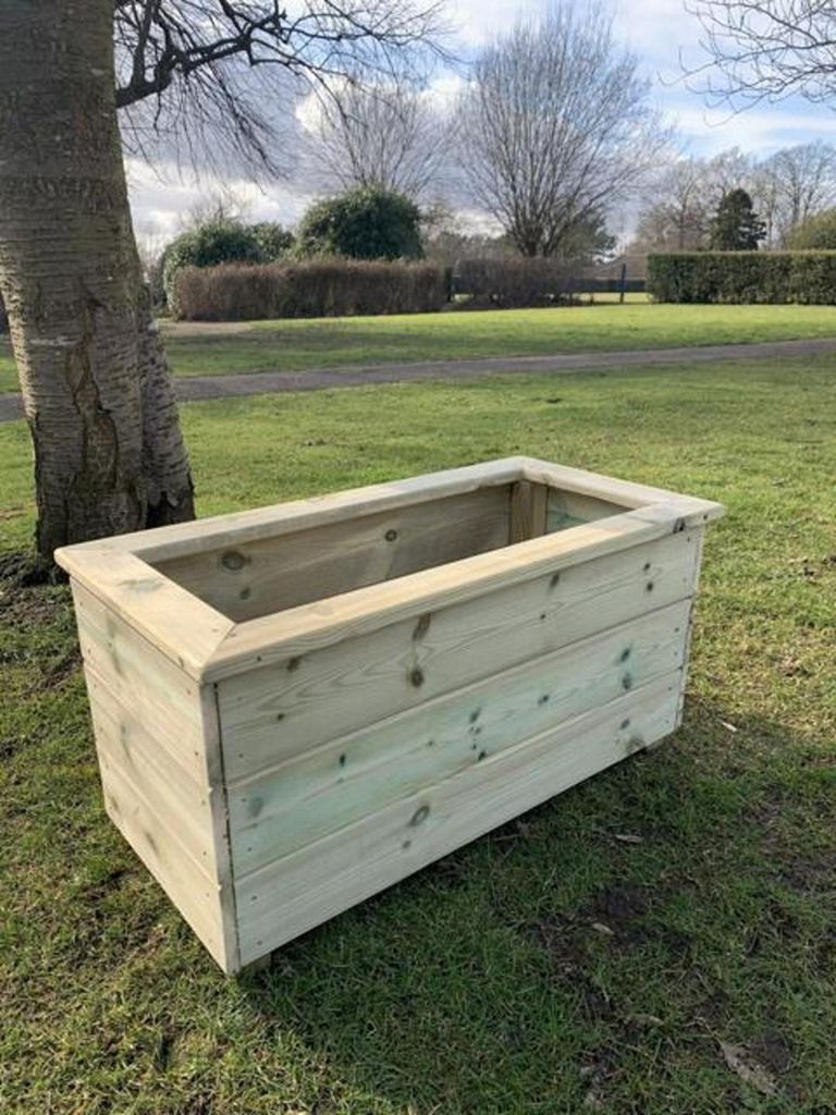 Timber Wood Trough Garden Planter