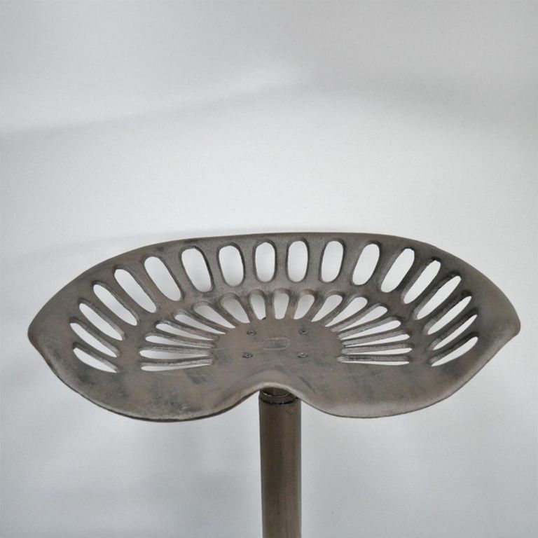 Adjustable Stool - Metal Tractor Seat