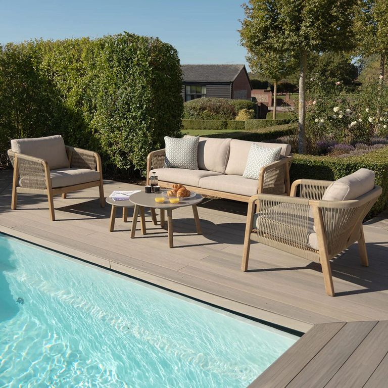 Martinique Garden Sofa Set - 2 Seater - Light Brown