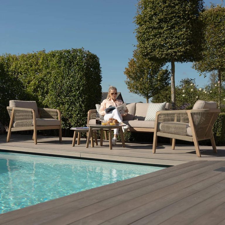 Martinique Garden Sofa Set - 2 Seater - Light Brown