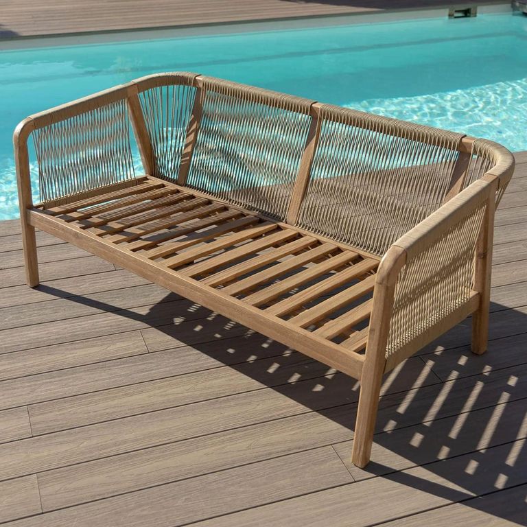 Martinique Garden Sofa Set - 2 Seater - Light Brown