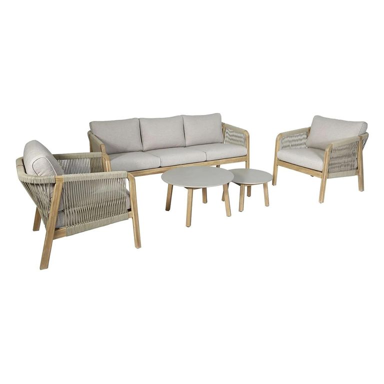 Martinique Garden Sofa Set - 3 Seater - Light Brown