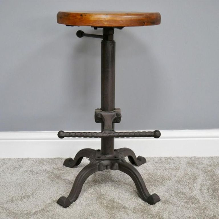 Round Stool - Industrial Style - Metal