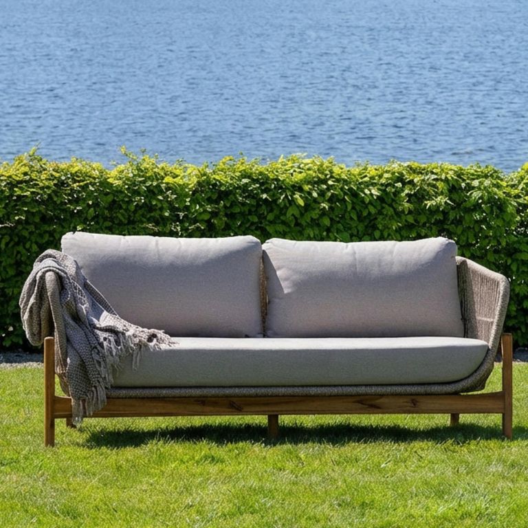 Terracina Garden Lounge Sofa - 2 Seater - Beige Rope