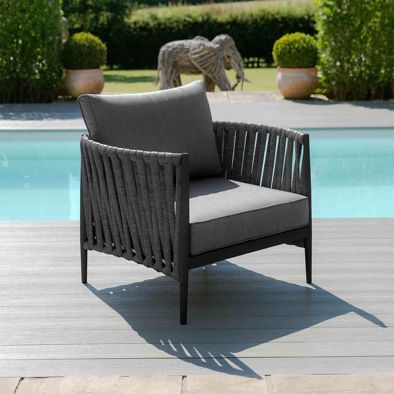 Milan Garden Lounge Chair - Charcoal