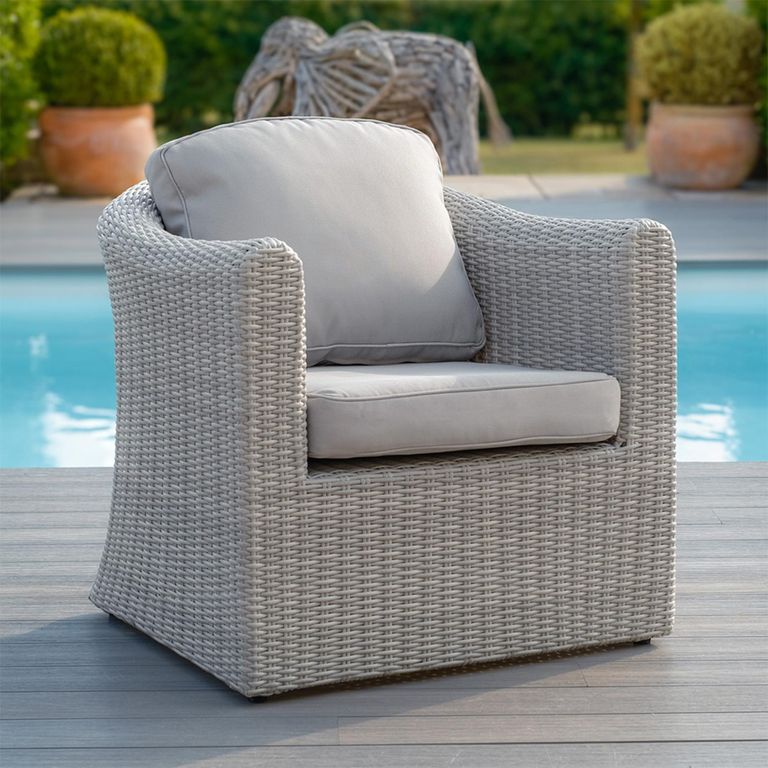 Oxford Garden Armchair - Grey Rattan