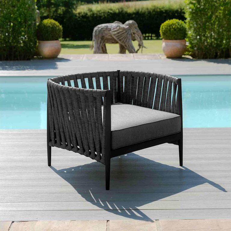 Milan Garden Lounge Chair - Charcoal