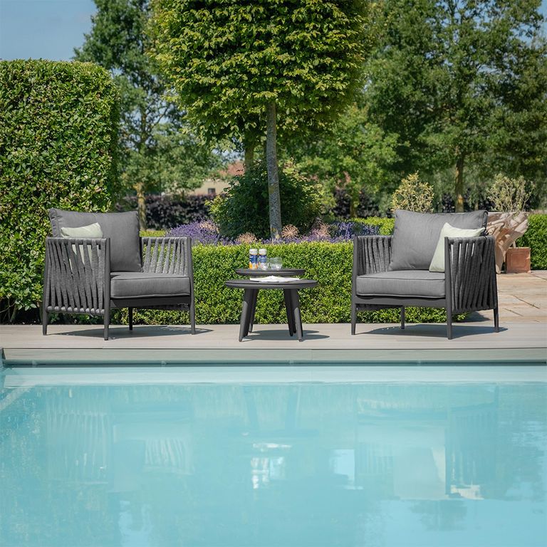 Milan Garden Lounge Set - Charcoal