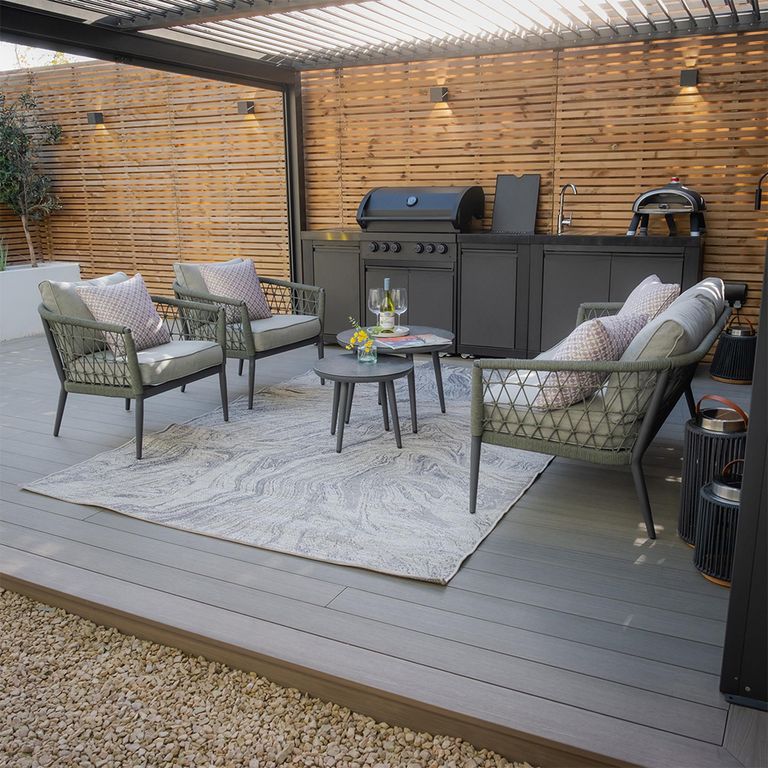 Monaco Garden Sofa Set - 2 Seater - with Coffee Table - Ivy Green