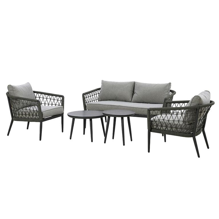 Monaco Garden Sofa Set - 2 Seater - with Coffee Table - Ivy Green
