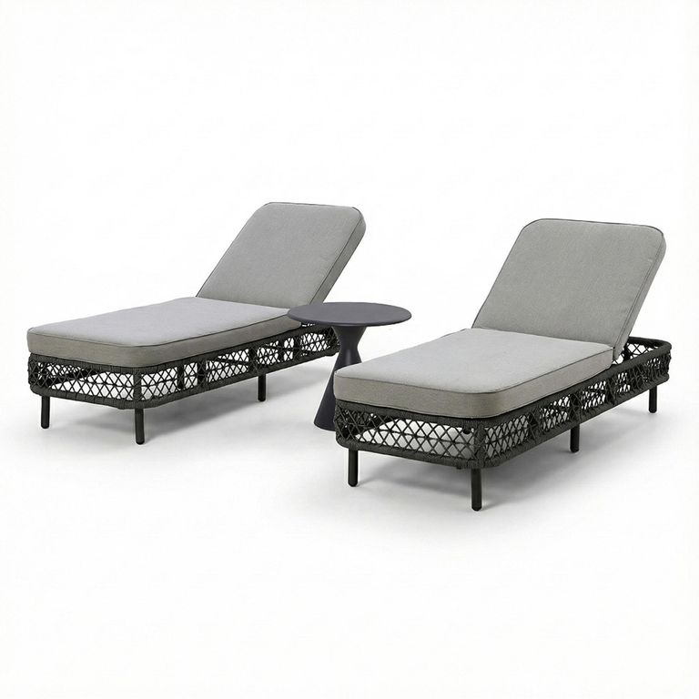 Monaco Garden Sun Lounger Set - Ivy Green