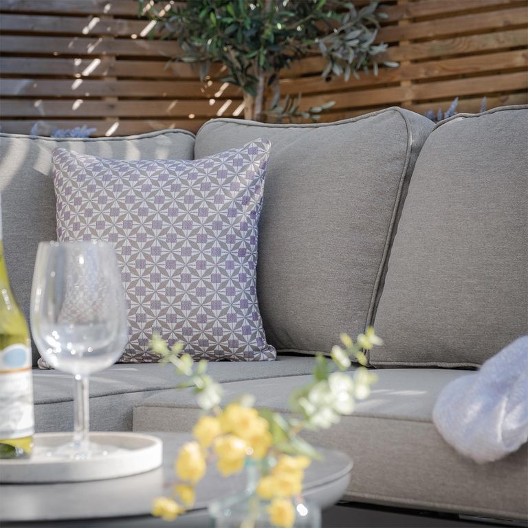 Monaco Small Corner Garden Sofa Set - with Coffee Table - Ivy Green