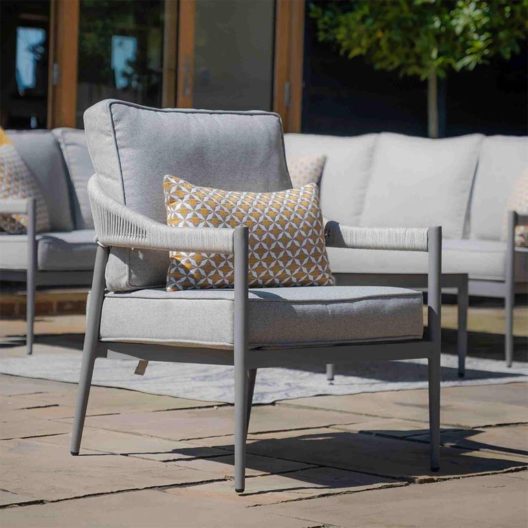 Florence Garden Lounge Armchair - Cool Linen