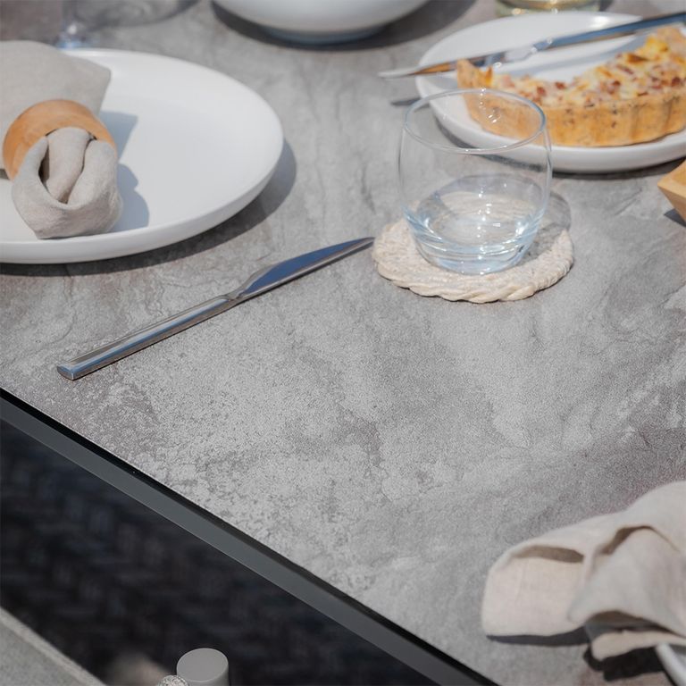 Florence Garden Dining Set - 8 Seater - 220cm - Cool Linen