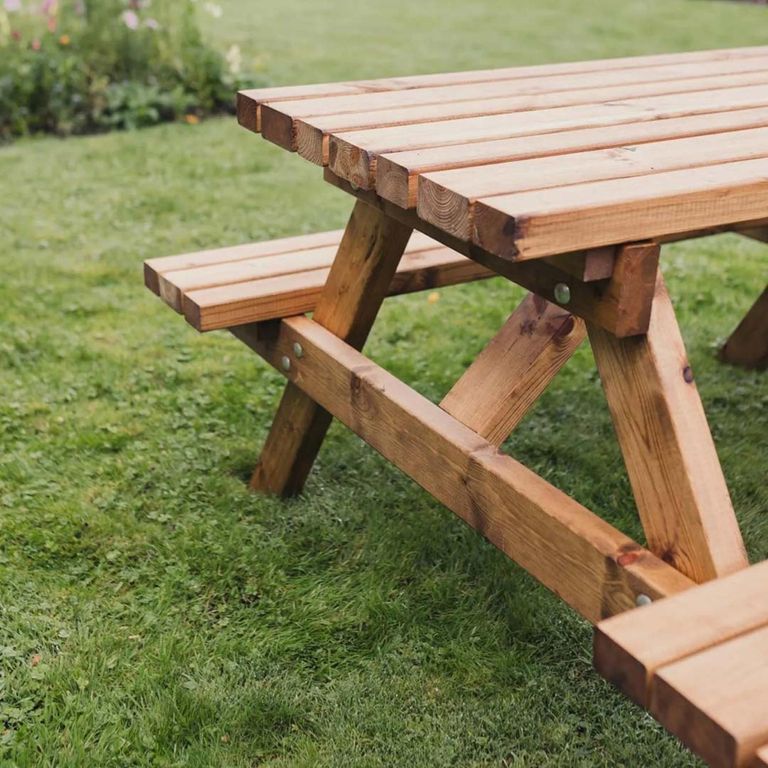 Churnet Valley Deluxe Redwood Garden Picnic Table - 180cm