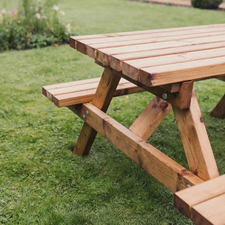 Churnet Valley Deluxe Redwood Garden Picnic Table - 180cm