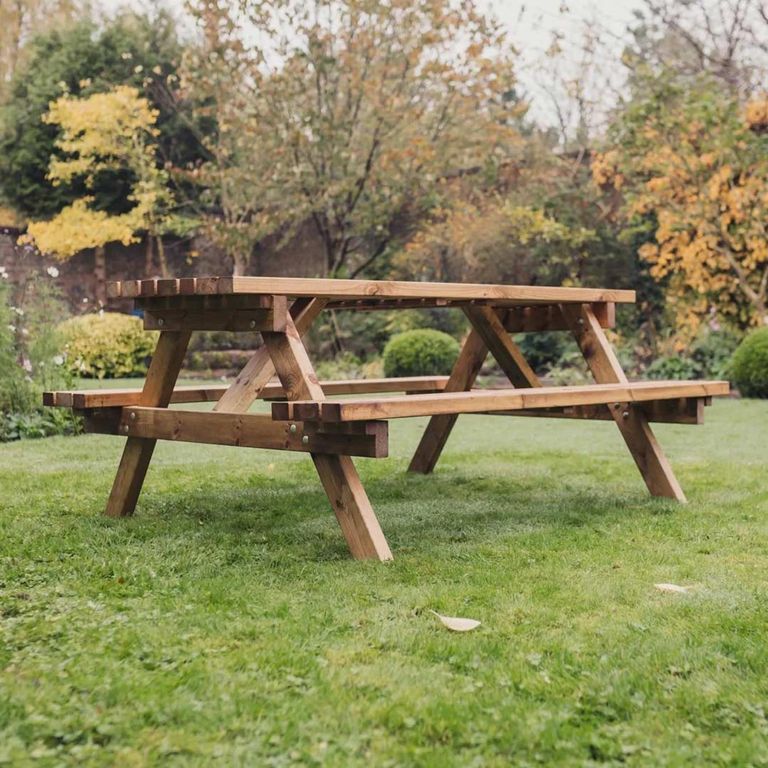 Churnet Valley Deluxe Redwood Garden Picnic Table - 180cm