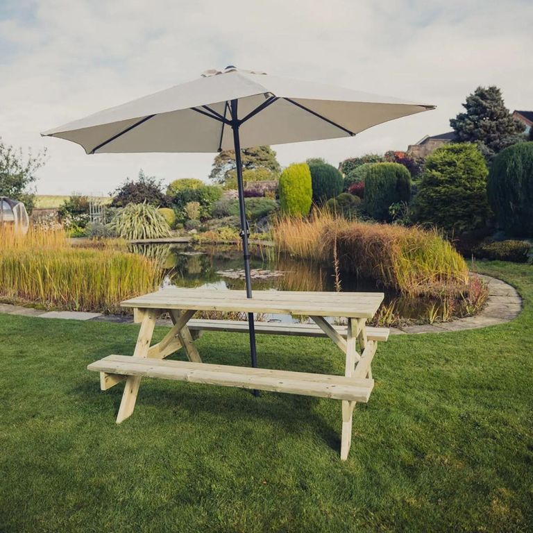 Churnet Valley Traditional Redwood Garden Picnic Table -180cm