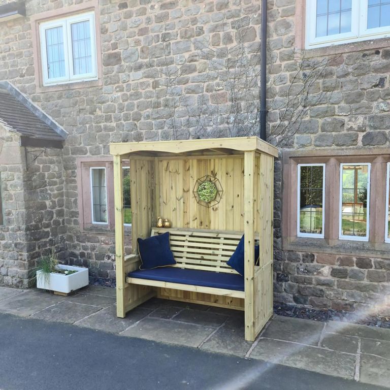 Churnet Valley Four Season Timber Wood 3 Seater Garden Arbour