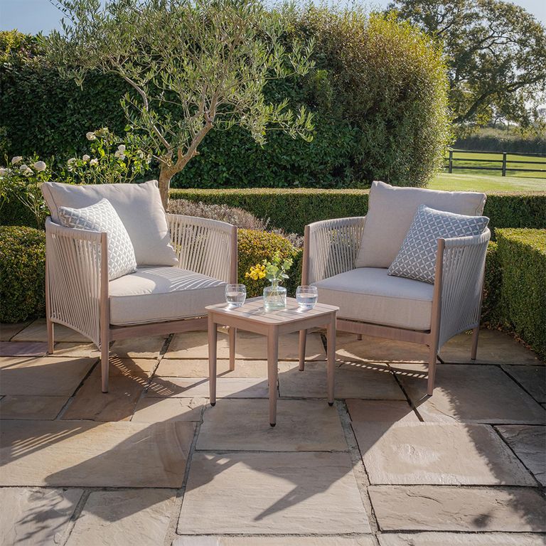 Havana Garden Lounge Set - 2 Seater - Natural Linen