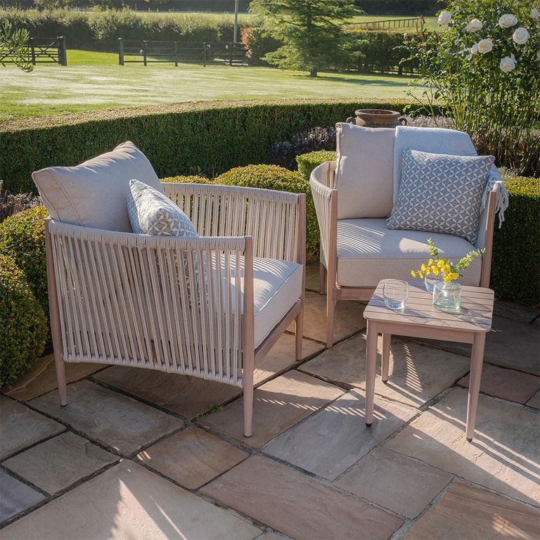 Havana Garden Lounge Set - 2 Seater - Natural Linen