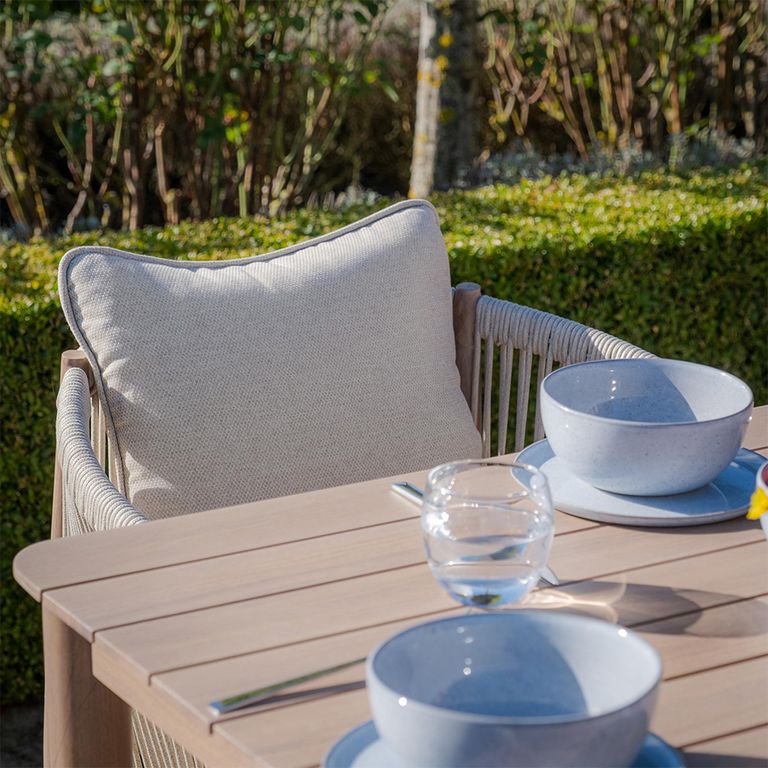 Havana Garden Dining Set - 6 Seater - 180cm - Natural Linen