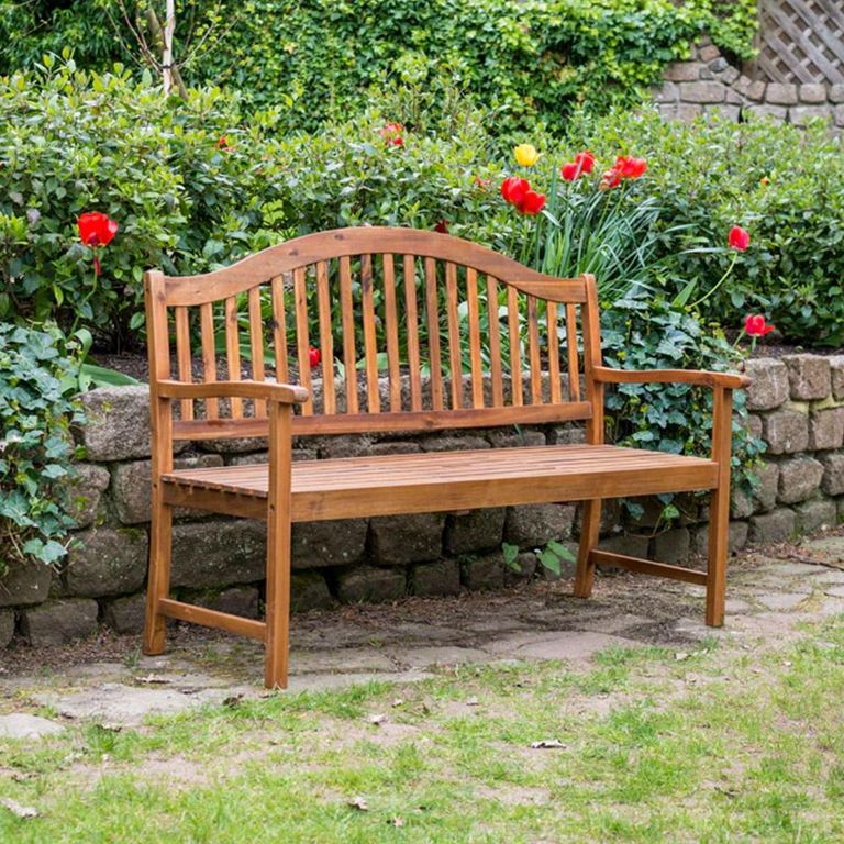 Lakeside Garden Bench - Serpentine - 5ft - Acacia Wood