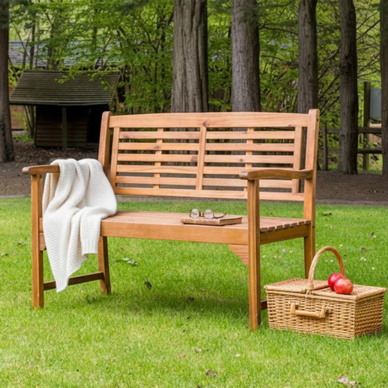 Lakeside Garden Bench - Bracket - 4ft - Acacia Wood