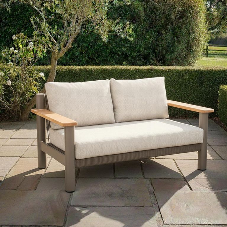 Sicily Garden Sofa - 2 Seater - Cafe Latte
