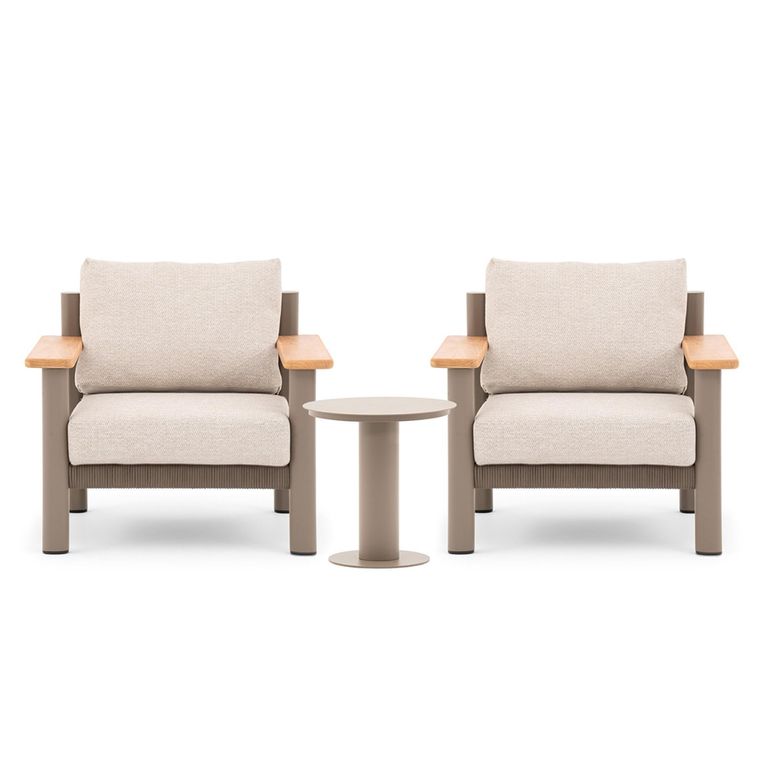 Sicily Garden Lounge Set - 2 Seater - Cafe Frame