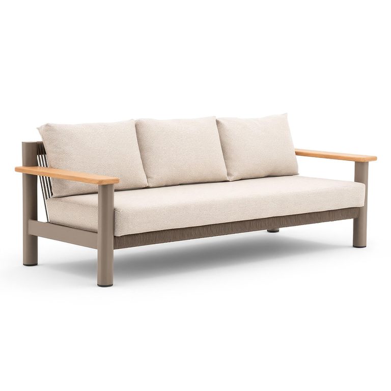 Sicily Garden Sofa - 3 Seater - Cafe Latte