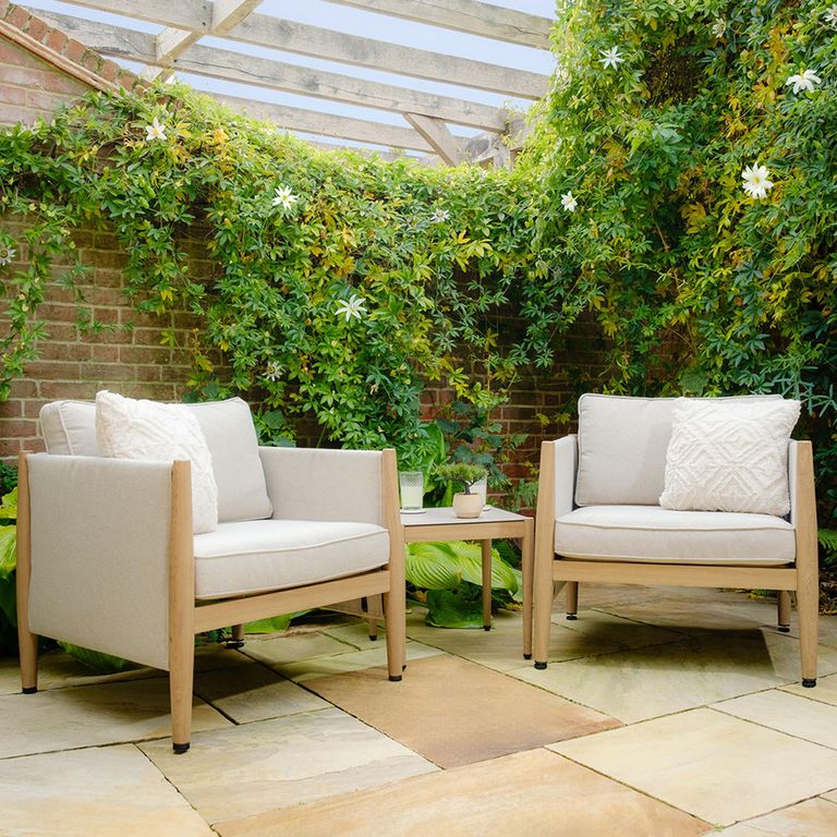 Burford Garden Lounge Set - 2 Seater - Almond