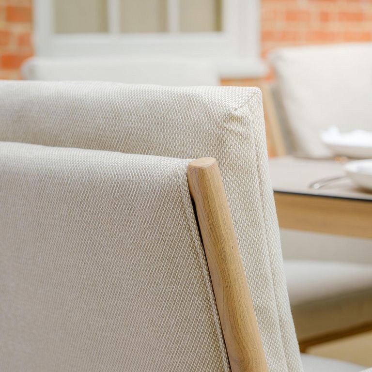 Burford Garden Dining Set - 6 Seater - 180cm - Ceramic Top - Almond