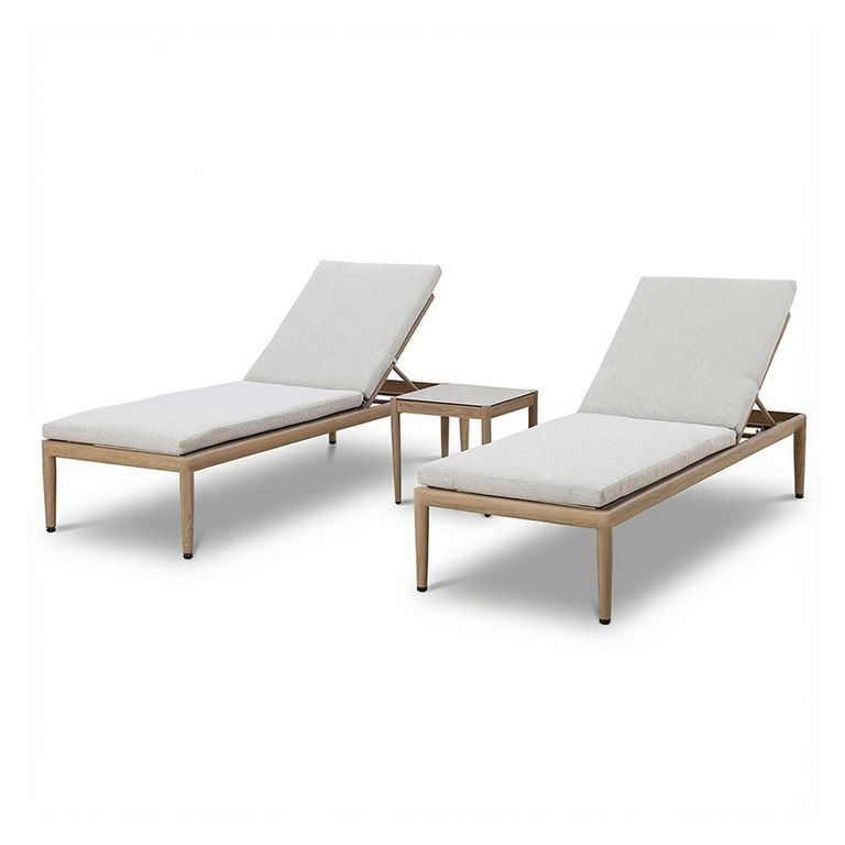 Burford Garden Sun Lounger Set - Almond