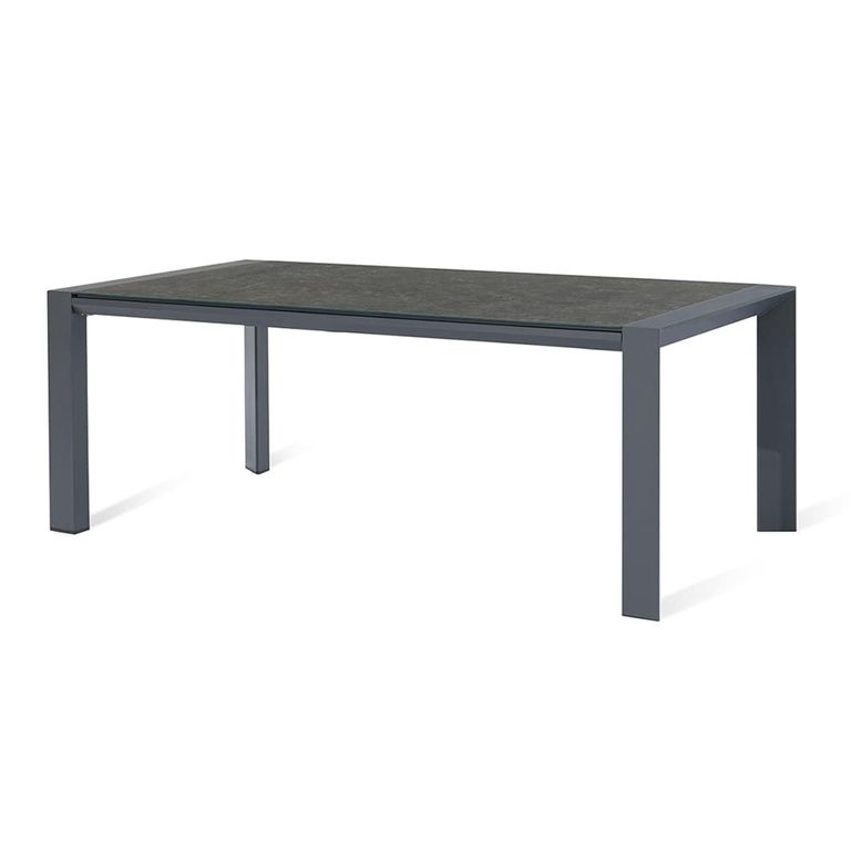 Ambition Garden Extending Dining Set - 10 Seater - Ceramic Top - Zinc Grey