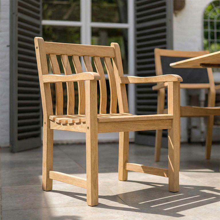Roble Wood Broadfield Garden Dining Armchair - Set of 2