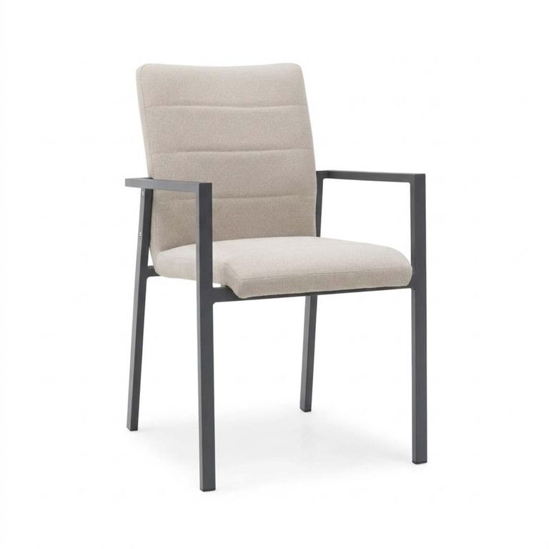Ibiza Garden Dining Armchair - Set of 2 - Oatmeal Fabric