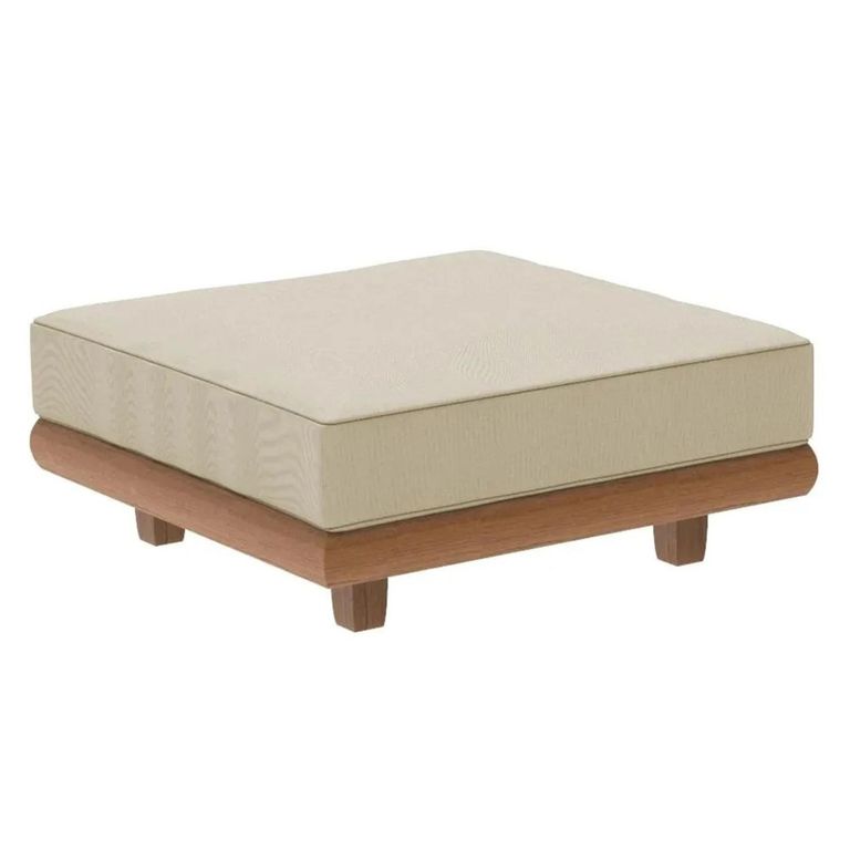 Sorrento Garden Ottoman Footstool - Teak Wood