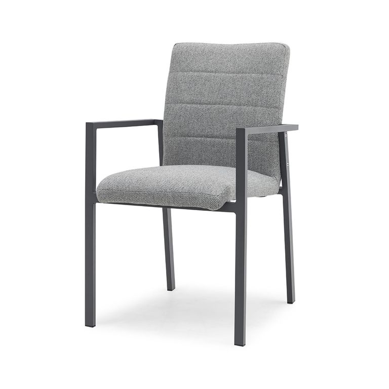 Ibiza Garden Dining Chairs - Set of 2 - Zinc Grey