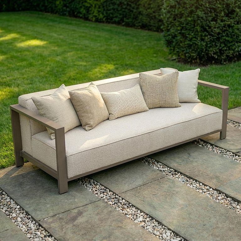 Ibiza Garden Sofa - 3 Seater - Latte