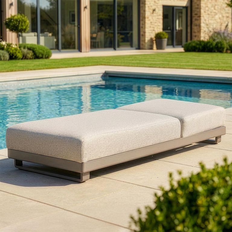 Ibiza Garden Sun Lounger - Latte