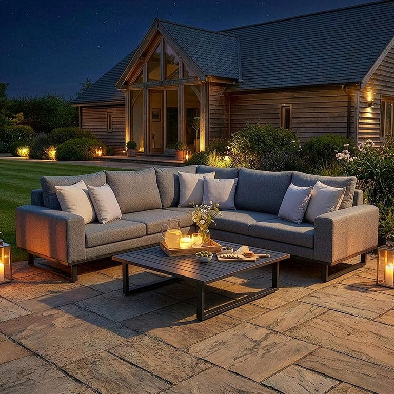 Ethos Garden Corner Sofa - Zinc Grey