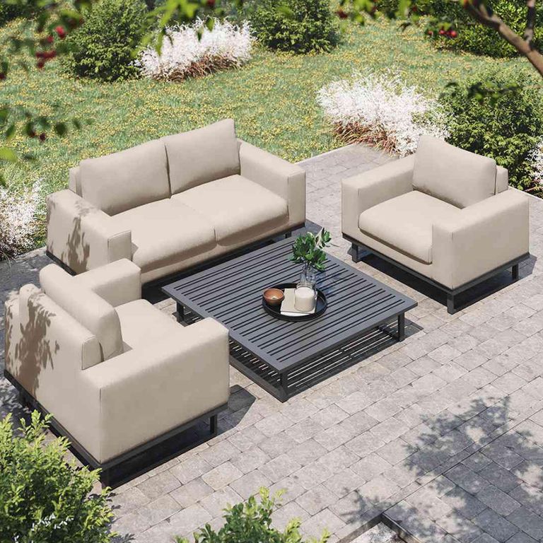 Ethos Garden Sofa Set - 2 Seater - Coffee Table - Oatmeal