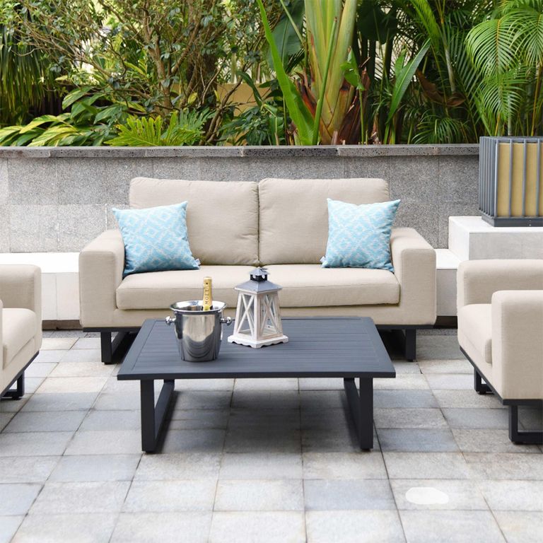 Ethos Garden Sofa Set - 2 Seater - Coffee Table - Oatmeal