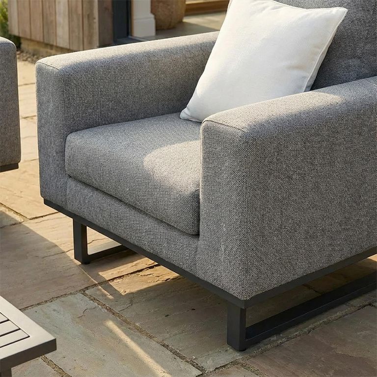 Ethos Garden Sofa Set - 3 Seater - Coffee Table - Zinc Grey