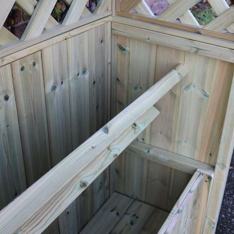 Daisy Garden Arbour - 3 Seater - Trellis Storage - Redwood