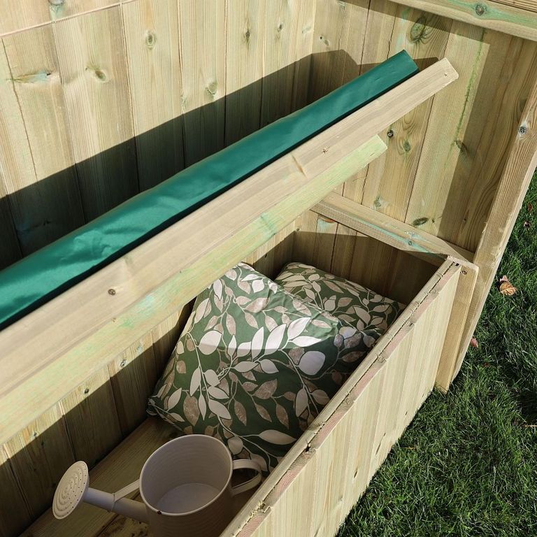 Willow Garden Arbour - 2 Seater - Storage - Redwood