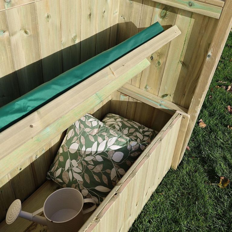 Willow Garden Arbour - 3 Seater - Storage - Redwood